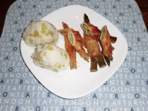 「ふきごはん」と「肉巻き」